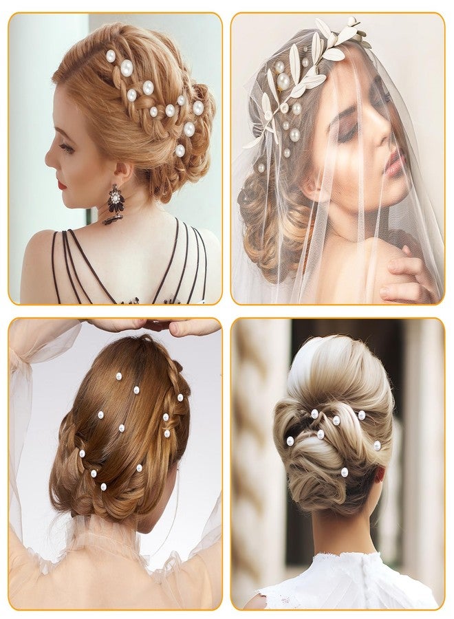 ADLABLD 18 Pieces Bridal Hair Accessories Wedding Pearls Hair Pins U Shaped Pearl Clips for Bride Bridesmaid Women Girls (Gold) - Image 3